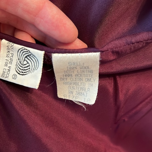 GUC Preston & York Double Breasted Wool Navy Pea Coat - Picture 7 of 8